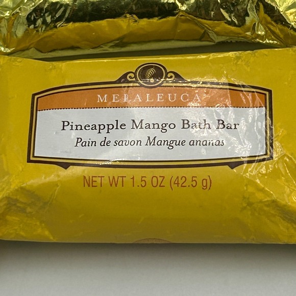 Lot of 3 Melaleuca Bath Bar Gold Pineapple Mango 4.5 1.5 Travel Natural Citrus - Picture 10 of 12